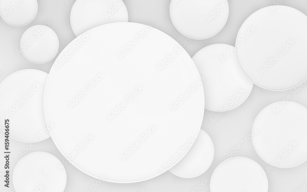 Naklejka premium Biały abstrakcjonistyczny sfery piłki tło dla twój projekta. Renderowania 3d