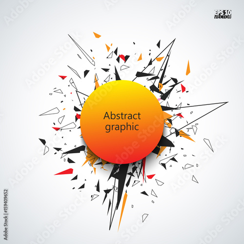 Graphic illustration with geometric pattern. Eps10 Vector illustration.