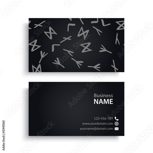 Business Card. Vintage decorative elements