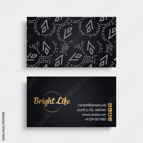 Business Card. Vintage decorative elements