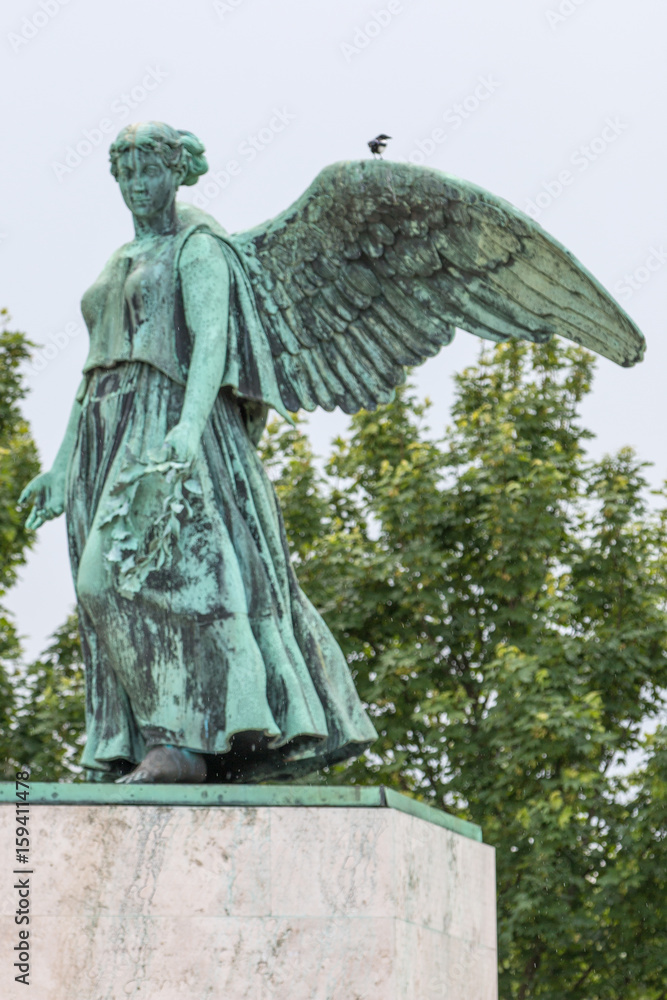 Fototapeta premium Angel on Langelinie (Sofartsmonumentet) Langelinie Pier Kopenhagen