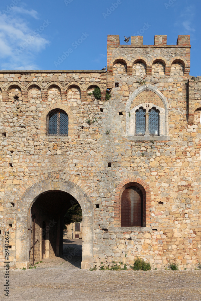 Facade of the medieval Castle, Bovino, Foggia, Apulia, Italy