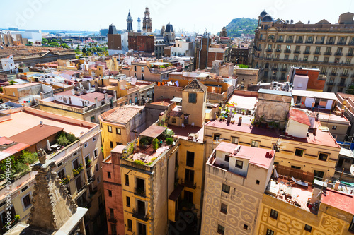 Old city from Santa Maria del mar. Barcelona photo