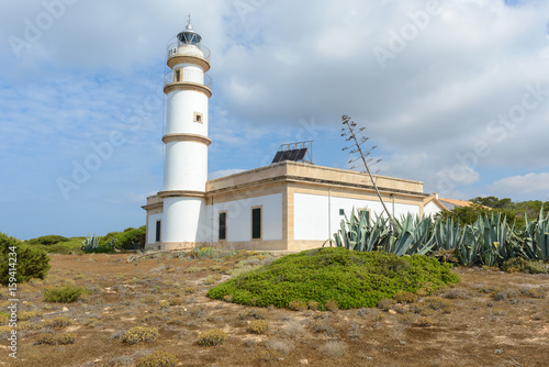 Lighthouse at Cap de Ses Salines. Majorca  Spain