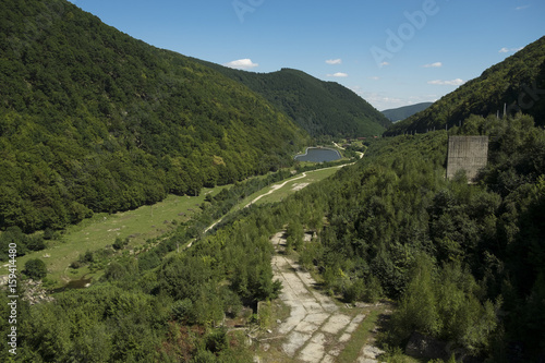 View from  Gura Raului dam, in Sibiu county, Romania photo
