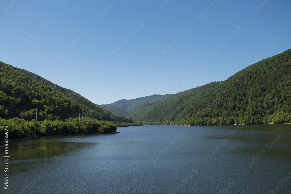 View from Gura Raului dam, in Sibiu county, Romania View from Gura Raului dam, in Sibiu county, Romania