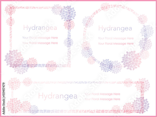 アジサイのフレームセット