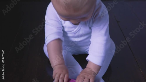 9 month old baby with a gift for you photo