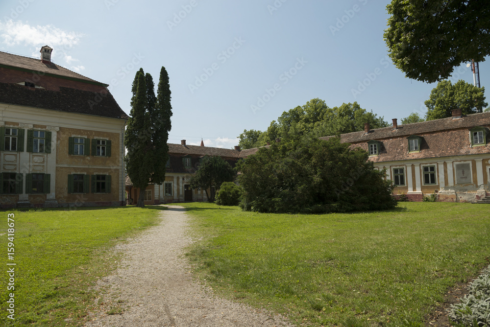 Park of Baron von Brukenthal Palace in Avrig, Transylvania