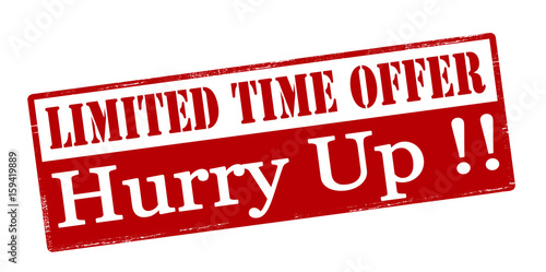 Fotografie Limited time offer hurry up
