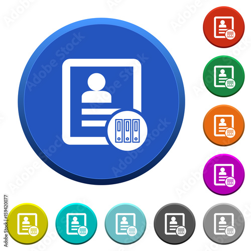 Archive contact beveled buttons