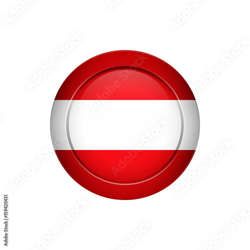 Free Download Austrian flag on the round button, vector illustration - GFXLoad