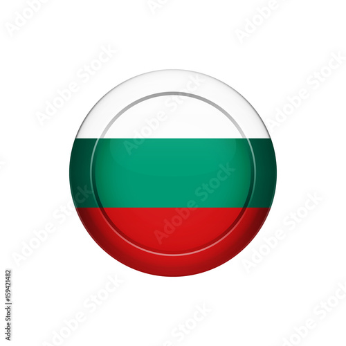 Free Download Bulgarian flag on the round button, vector illustration - GFXLoad