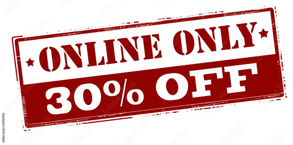Online only thirty percent off Online only thirty percent off