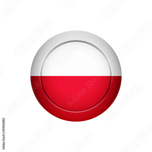 Free Download Polish flag on the round button, vector illustration - GFXLoad