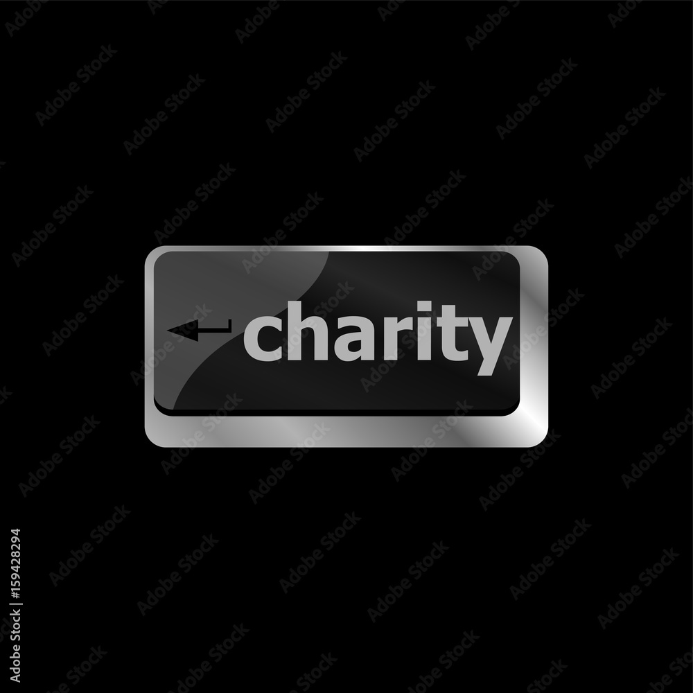 computer keyboard key for charity - business concept computer keyboard key for charity - business concept