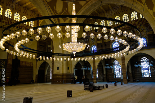 Interior view to Al Fateh Mosque in Manama, Bahrain