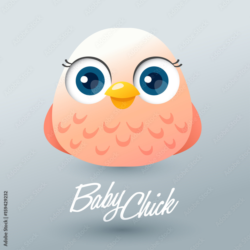 Cute Baby Chick : Vector Illustration Cute Baby Chick : Vector Illustration