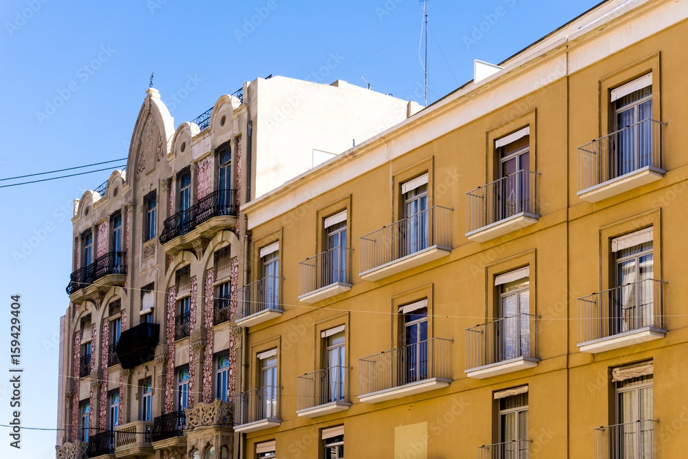 Traditional antique city building in valencia, Spain