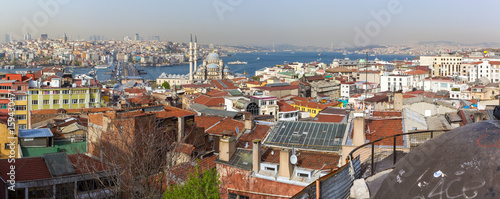 Panorama of the Bosporus and parts of Istanbul and Golden Horn Bay