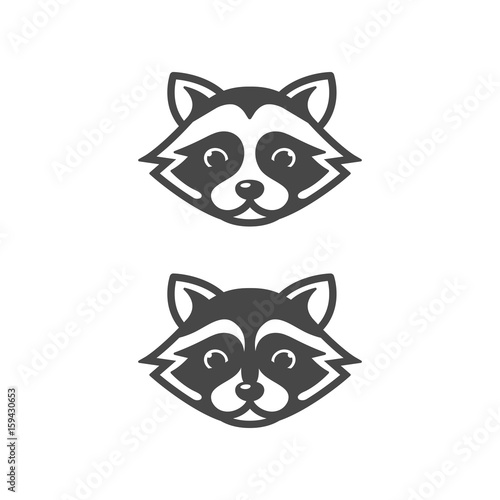 Raccoon head icons