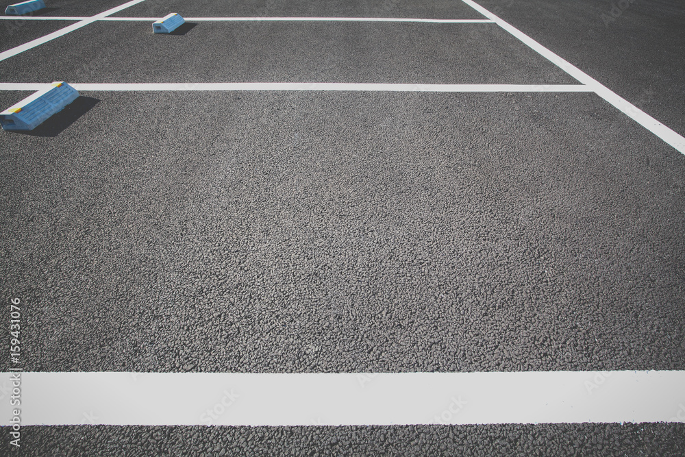Fototapeta premium Empty space at outdoor car parking lot