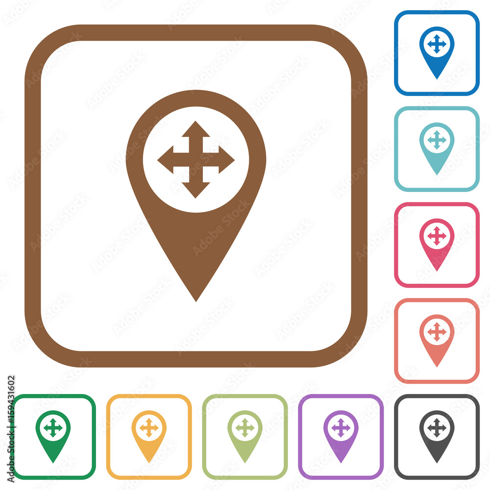 Move GPS map location simple icons Move GPS map location simple icons