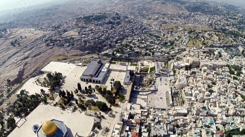 Aerial view of the Old City Jerusalem