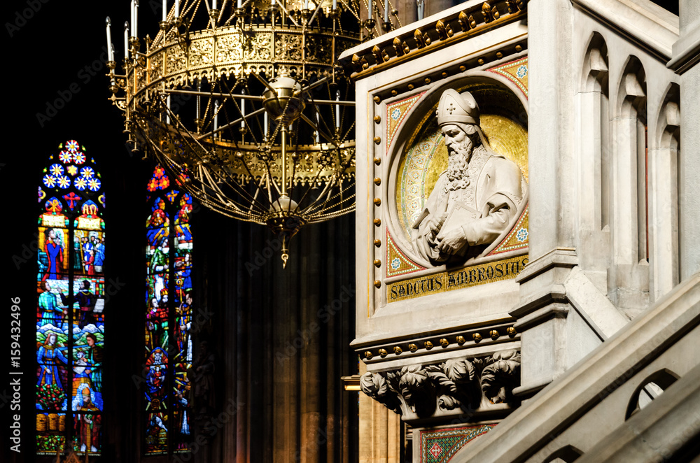 Interior of the famous neo gothic Votivkirche (Votive Church) in Vienna