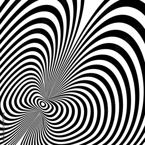 Vector op art pattern. Optical illusion abstract background