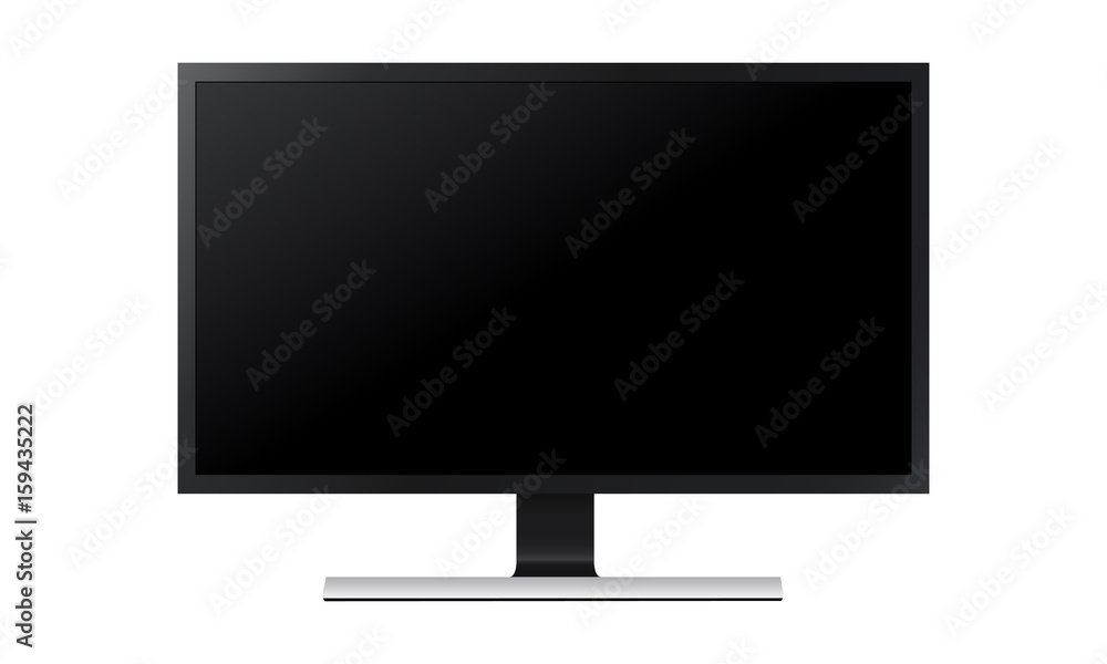 Monitor mockup isolated on white background. Screen to display your designs. Vector illustration Monitor mockup isolated on white background. Screen to display your designs. Vector illustration