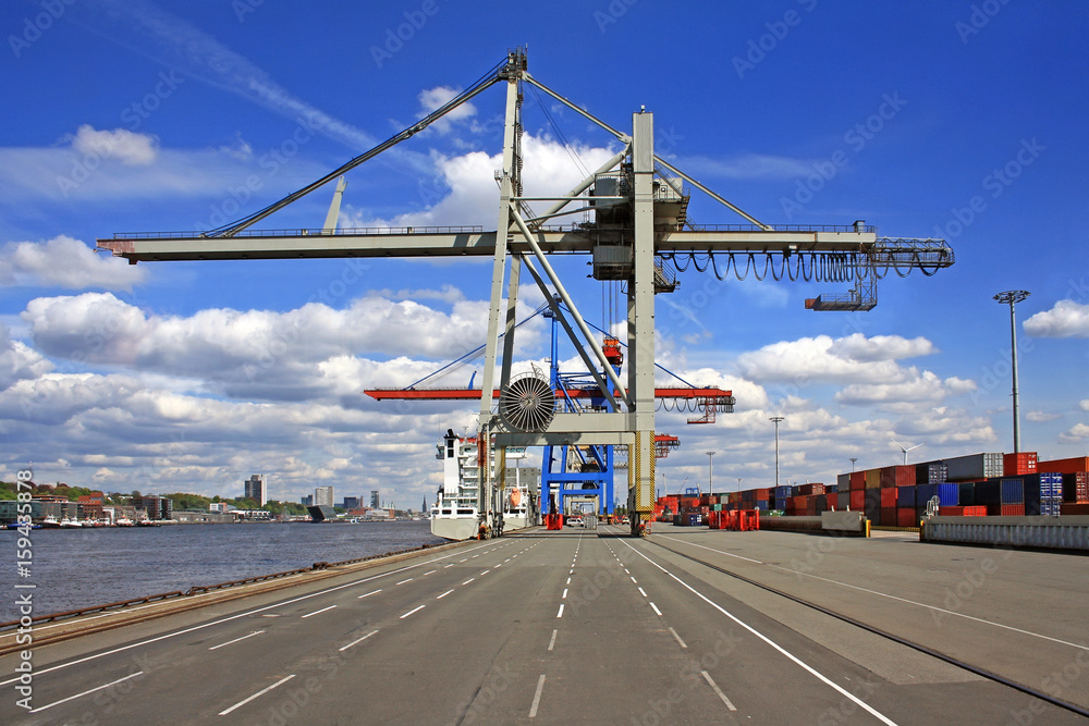 Container terminal in Hamburg port