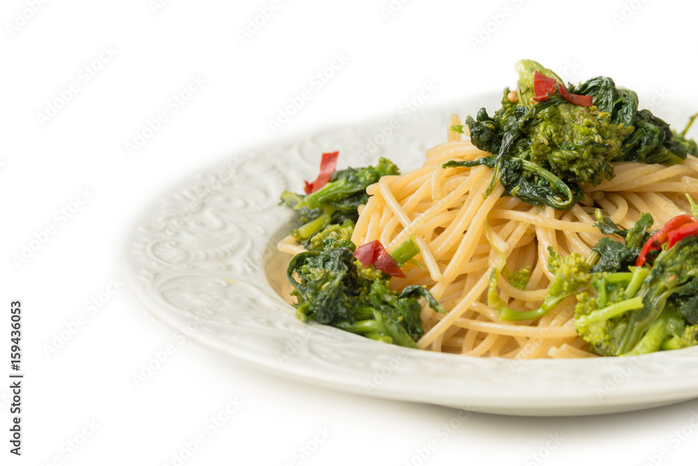 Spaghetti con cime di rapa, Turnip Greens Noodles Spaghetti con cime di rapa, Turnip Greens Noodles