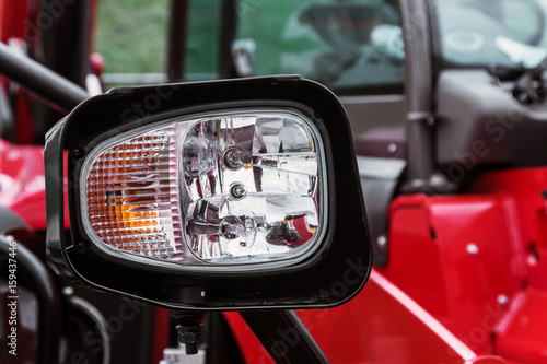 Parking lights and headlights on the tractor or other construction equipment