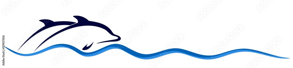 Obraz premium Logo delfinów.