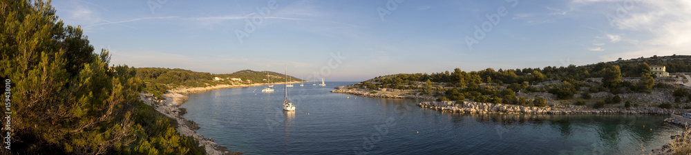 Panorama Bucht von Tratinska auf der Insel Zirje,Kroatien