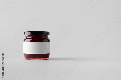 Cherry Jam Jar Mock-Up - Blank Label