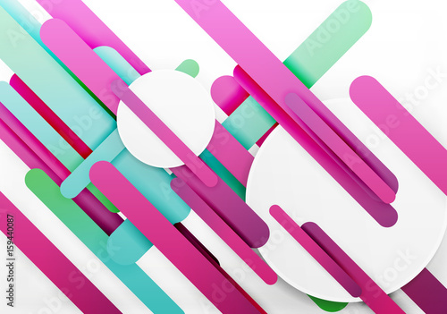 Cut 3d paper color straight lines abstract background