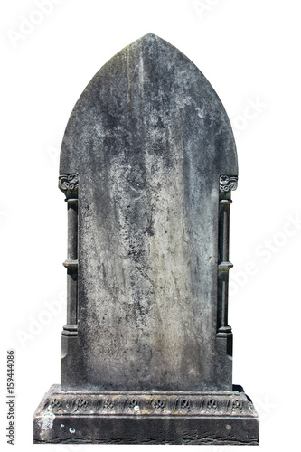 Canvastavla Blank gravestone isolated on white ready for inscription