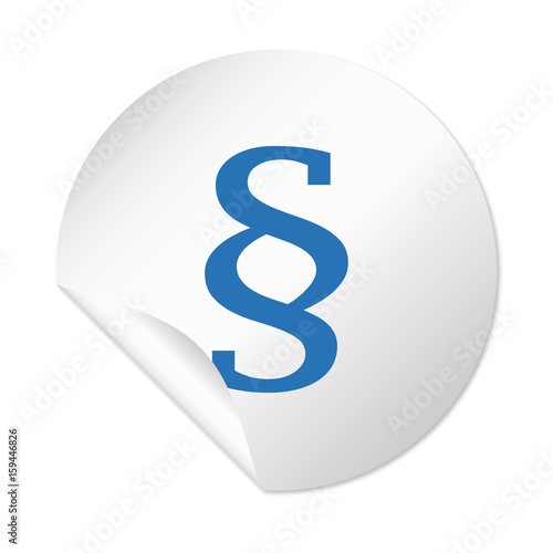 Runder Sticker - Paragraph blau