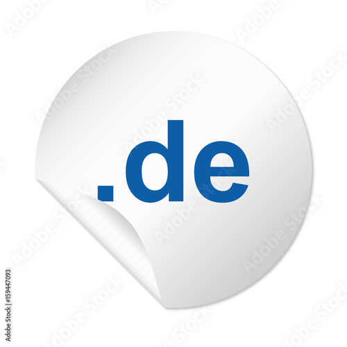 Runder Sticker - deutsche Domain blau