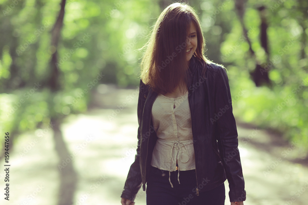 Spring portrait of young beautiful brunette Spring portrait of young beautiful brunette