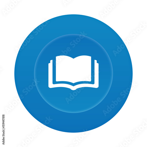 Runder 3D Button - Buch offen