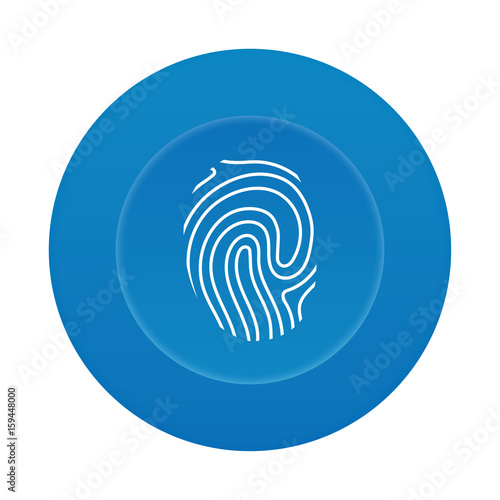 Runder 3D Button - Fingerabdruck - ID
