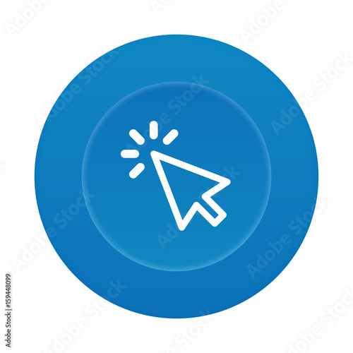 Runder 3D Button - Cusor klick