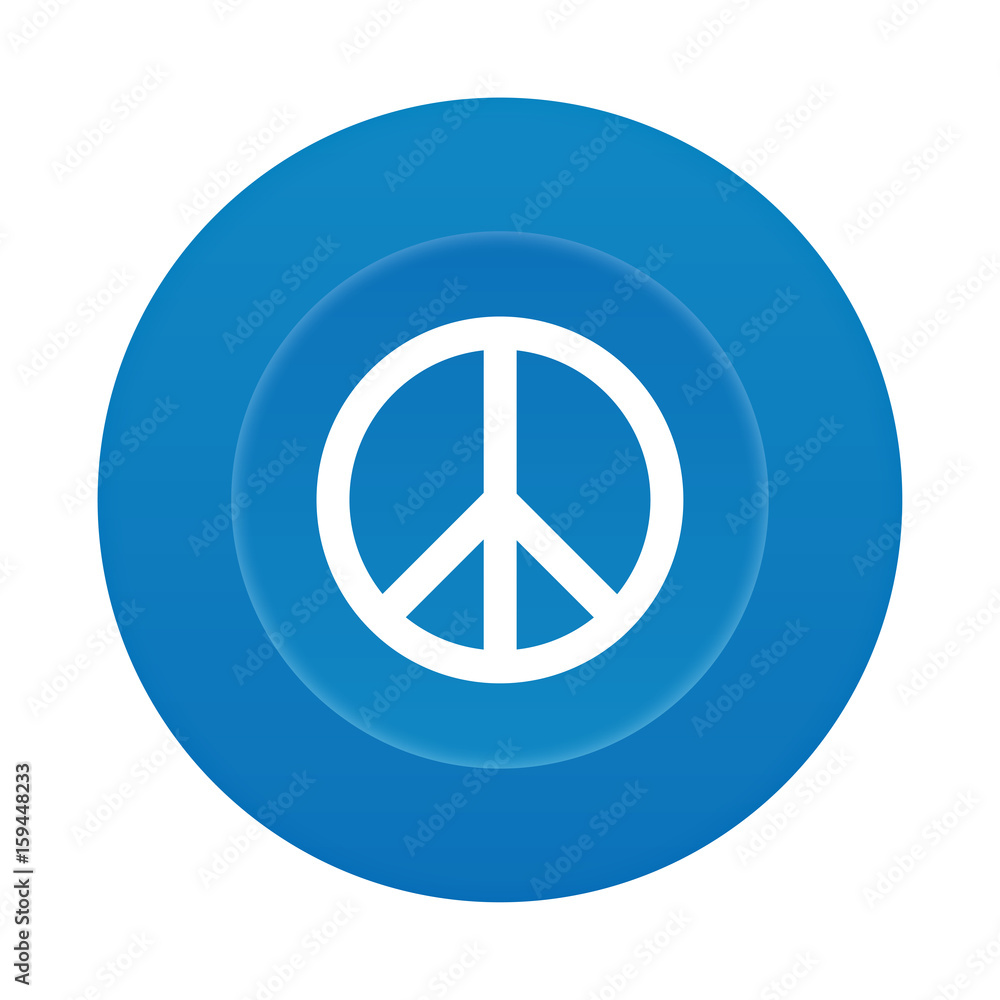 Runder 3D Button - Peace-Symbol Runder 3D Button - Peace-Symbol