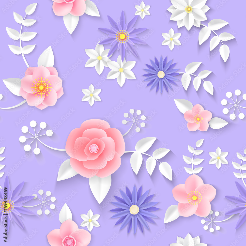 Vector flowers seamless pattern Vector flowers seamless pattern