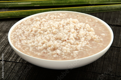 Traditional South Indian rice porridge Known as kanji . photo