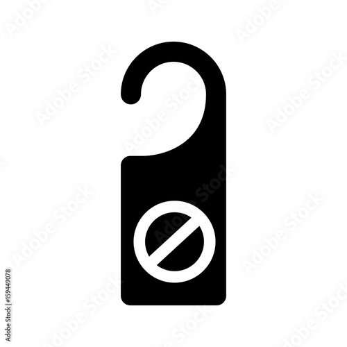 Signboard Dont bother icon vector illustration graphic design