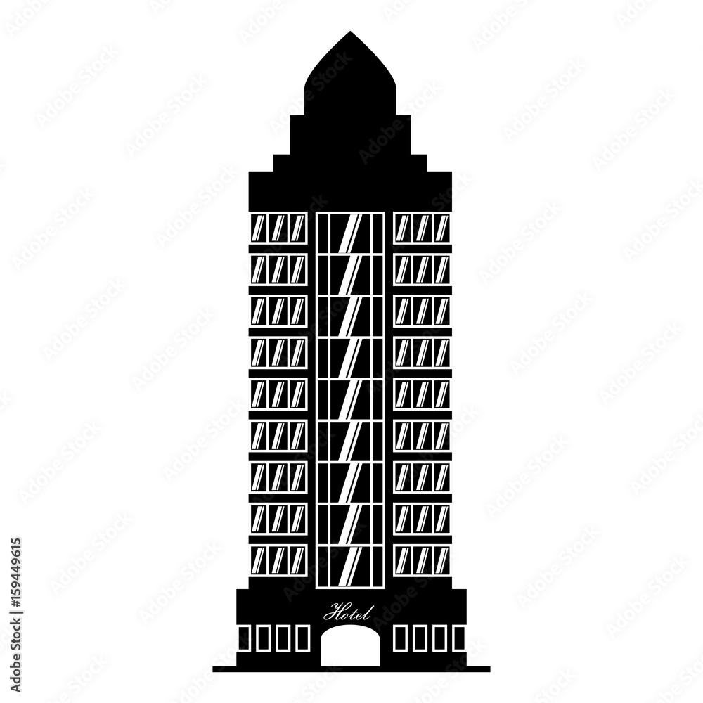 Building hotel tourism icon vector illustration graphic design